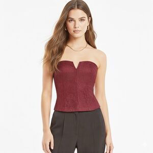 Porridge Anthropologie Womens Corset Top Small Vampy Lace Strapless Regencycore